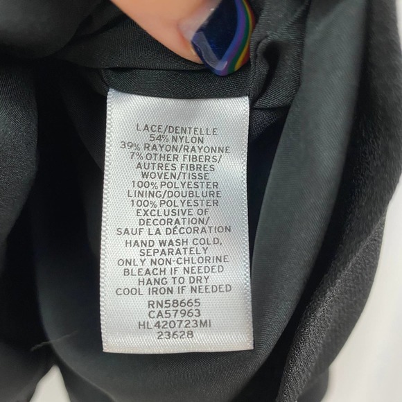 Chelsea28 Dress Black Lace Formal 2 - Picture 7 of 7